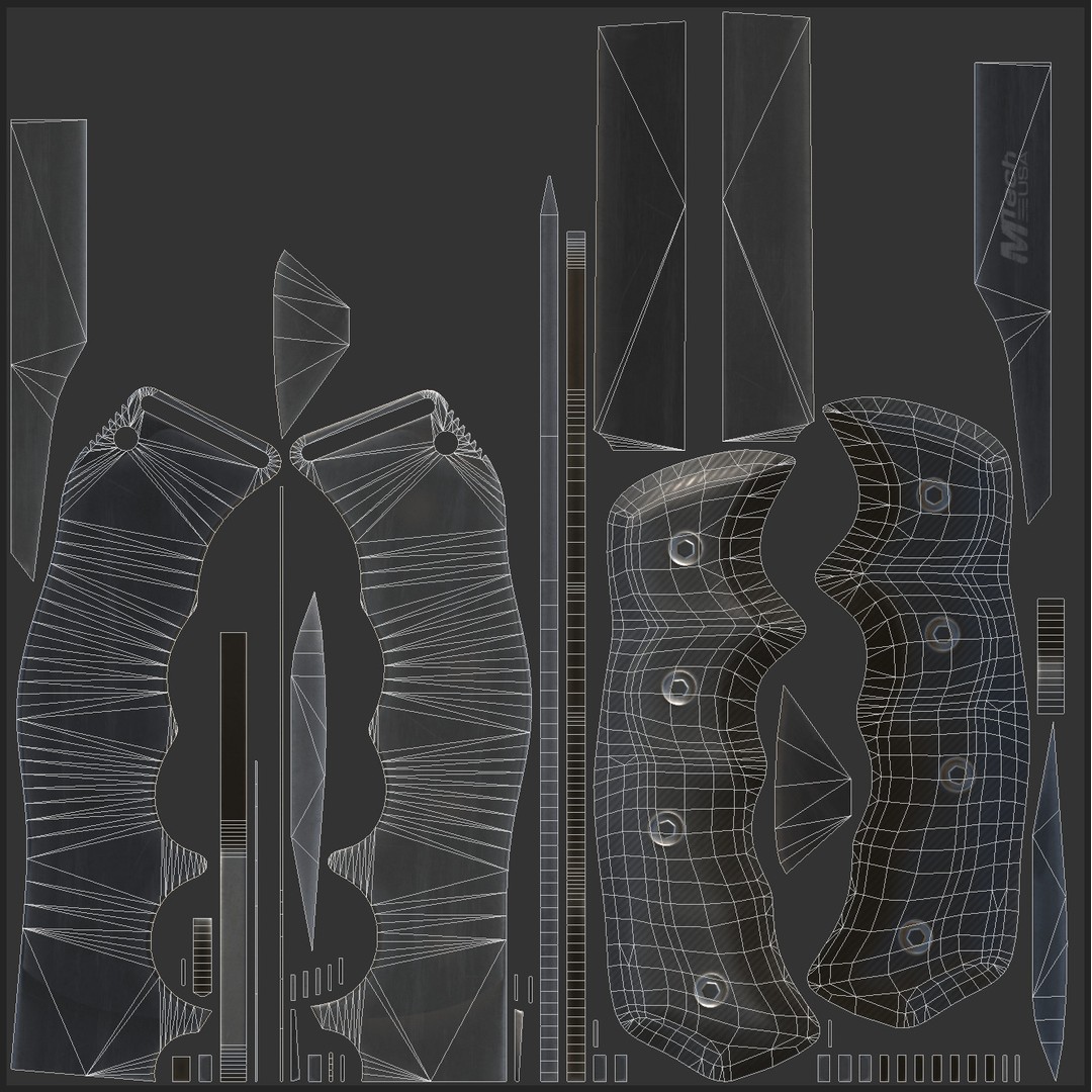 M-Tech Knife 3D Model – Low Poly PBR Game Ready Asset, FBX, Blender