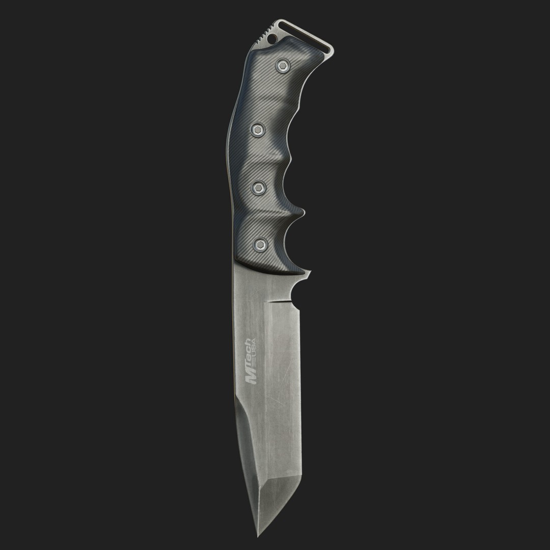M-Tech Knife 3D Model – Low Poly PBR Game Ready Asset, FBX, Blender - View 12