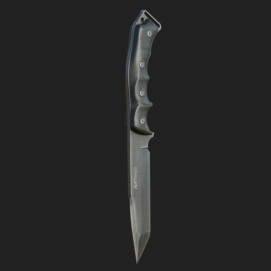 M-Tech Knife 3D Model – Low Poly PBR Game Ready Asset, FBX, Blender - View 14