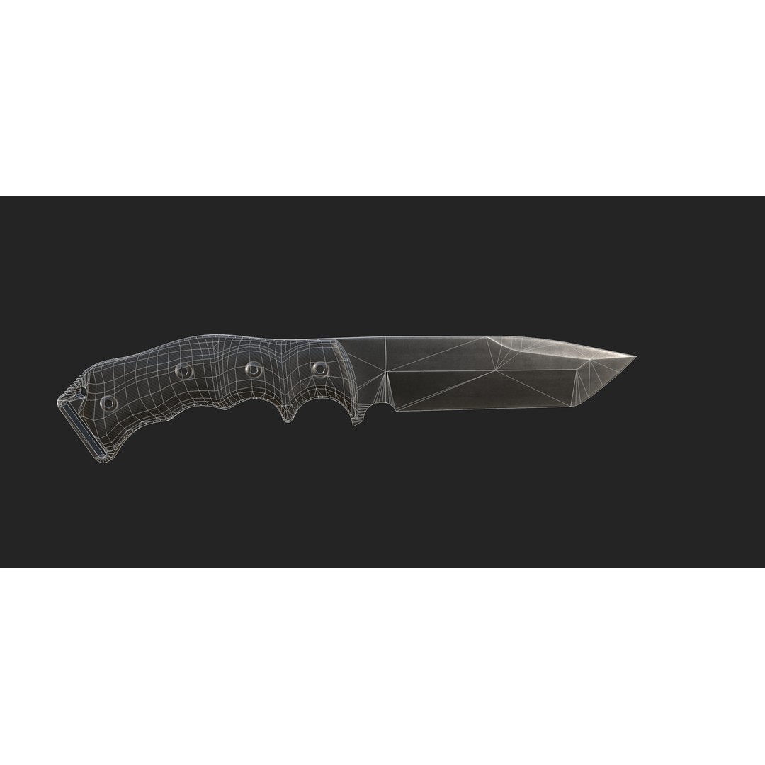 M-Tech Knife 3D Model – Low Poly PBR Game Ready Asset, FBX, Blender - View 19