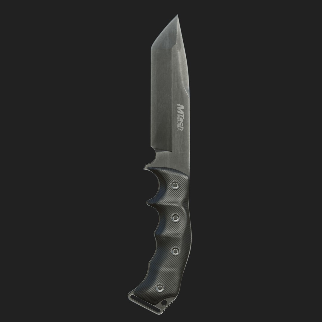 M-Tech Knife 3D Model – Low Poly PBR Game Ready Asset, FBX, Blender - View 6