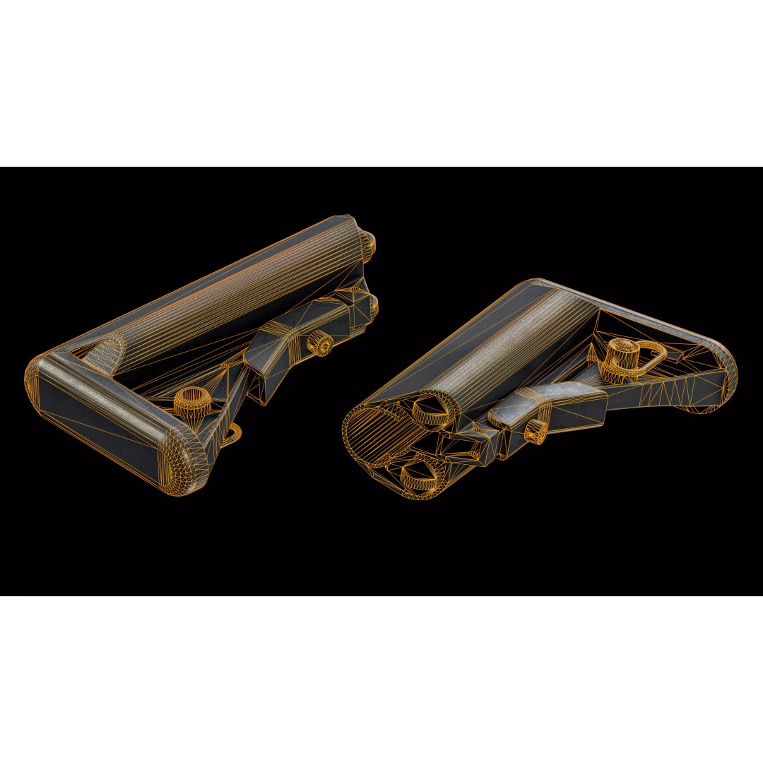 LMT Sopmod Stock 3D Model – Low Poly Game Asset, FBX, PBR Textures