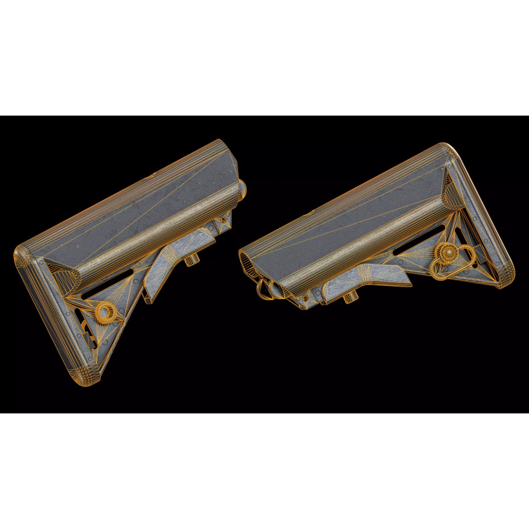 LMT Sopmod Stock 3D Model – Low Poly Game Asset, FBX, PBR Textures - View 20