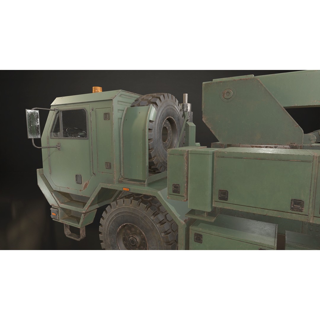 Military Wrecker Truck 3D Model – Low Poly Game-Ready Asset, FBX - View 16