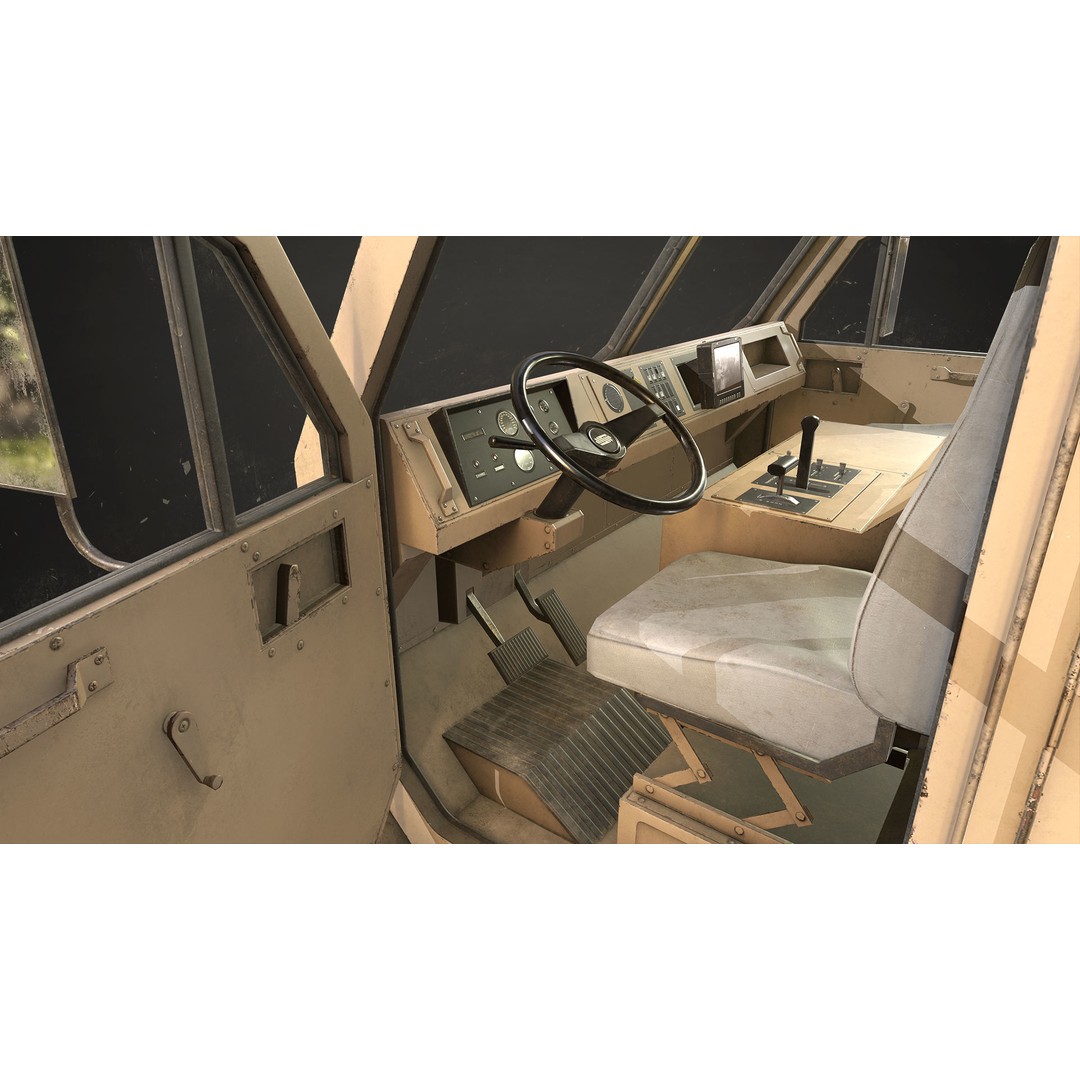 Military Wrecker Truck 3D Model – Low Poly Game-Ready Asset, FBX - View 25