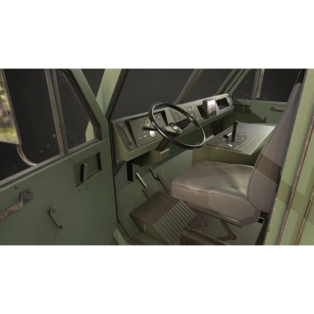 Military Wrecker Truck 3D Model – Low Poly Game-Ready Asset, FBX - View 26