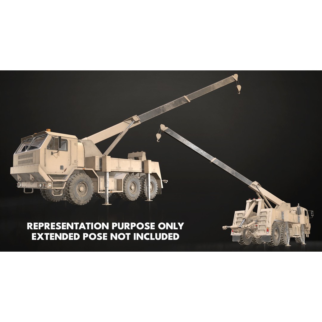 Military Wrecker Truck 3D Model – Low Poly Game-Ready Asset, FBX - View 31