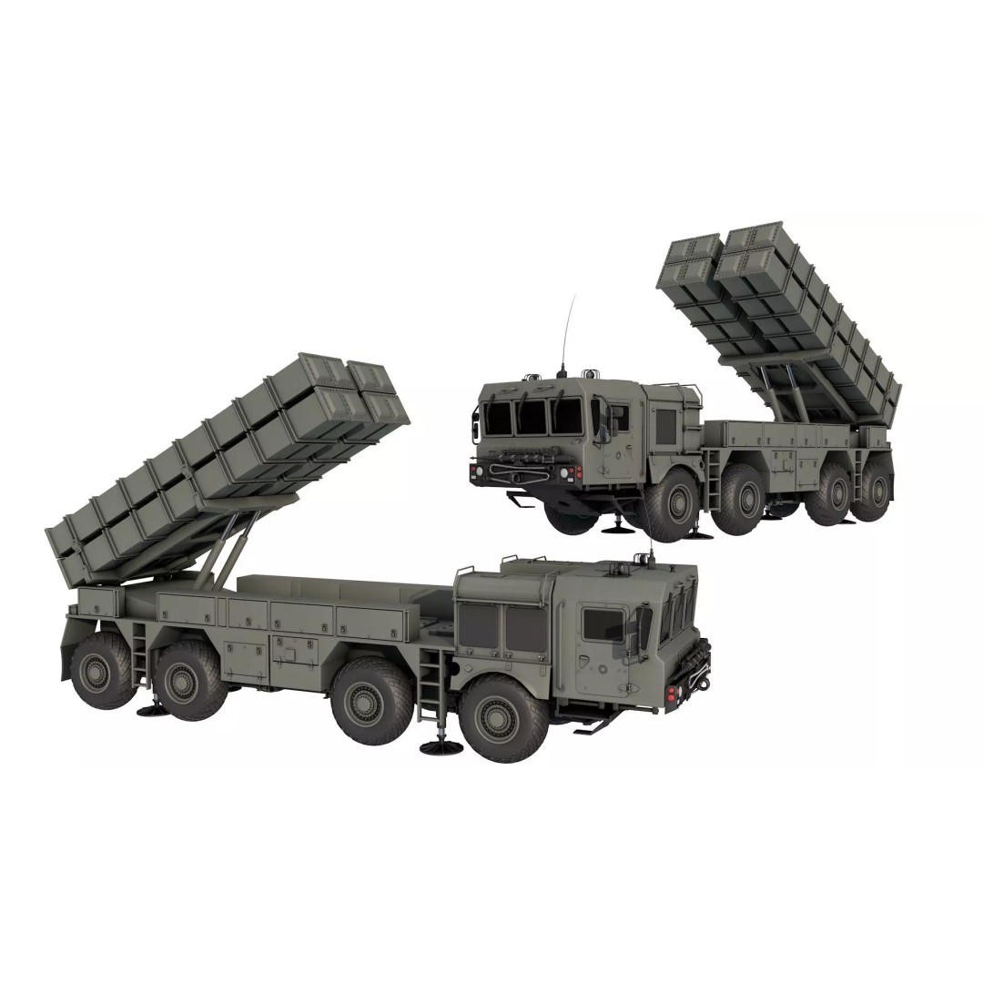 Polonez Multiple Launch Rocket System 3D Model – High-Quality Game Asset, FBX, OBJ - View 2