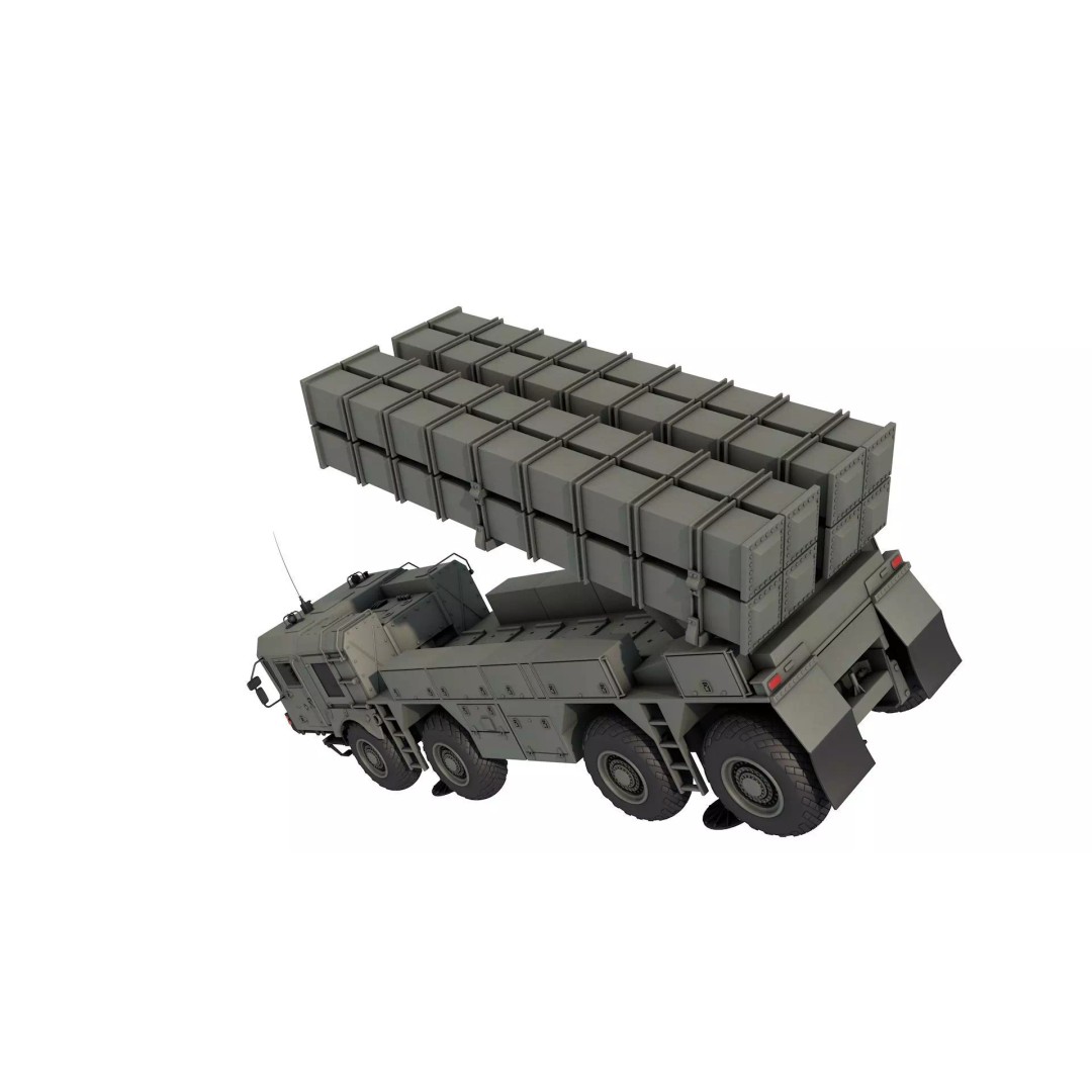 Polonez Multiple Launch Rocket System 3D Model – High-Quality Game Asset, FBX, OBJ - View 3