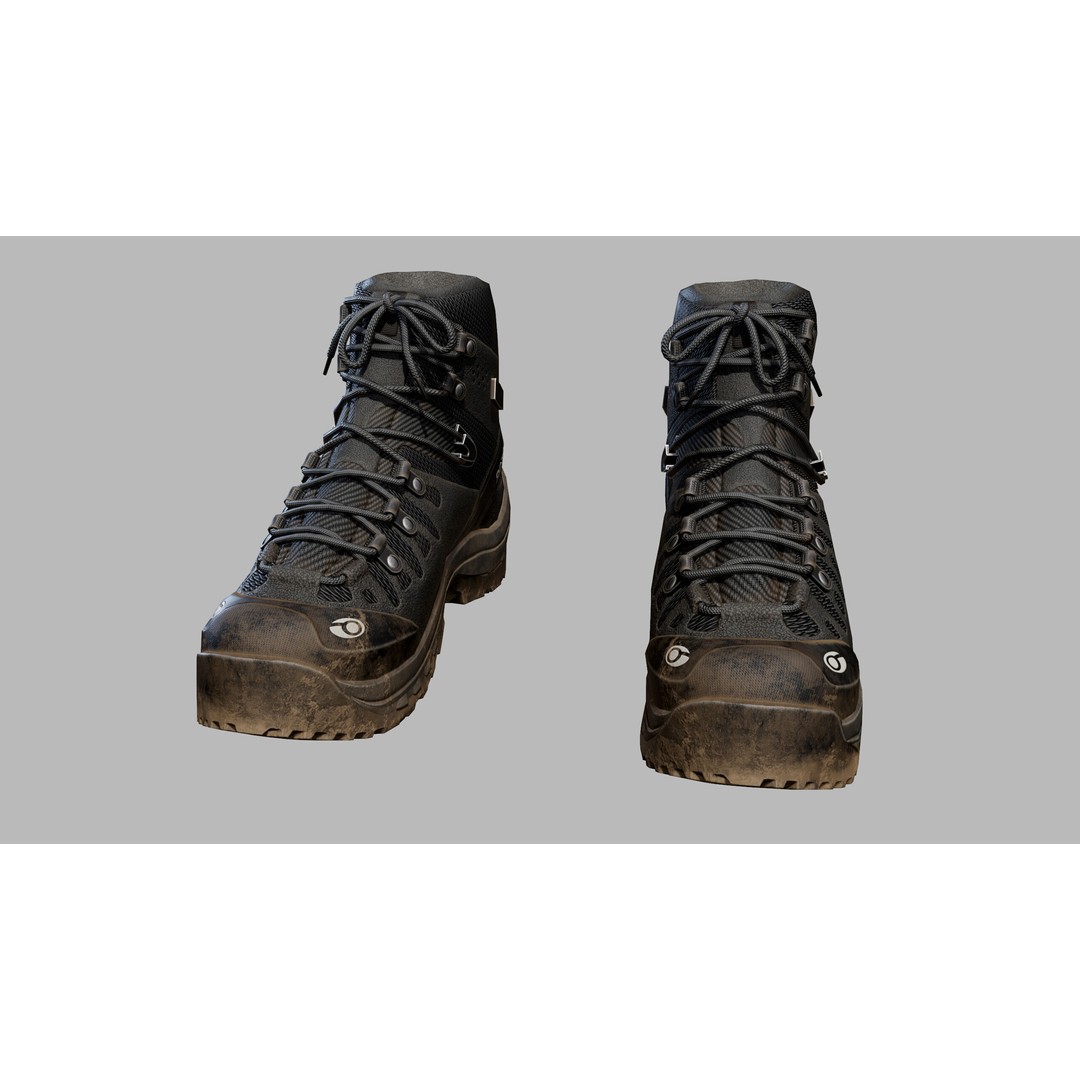 Tactical Boots 3D Model – Low Poly Game-Ready PBR Asset, FBX, OBJ - View 13