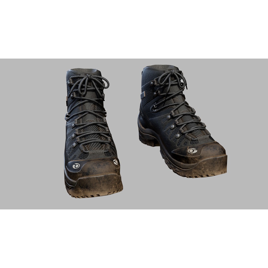 Tactical Boots 3D Model – Low Poly Game-Ready PBR Asset, FBX, OBJ - View 14