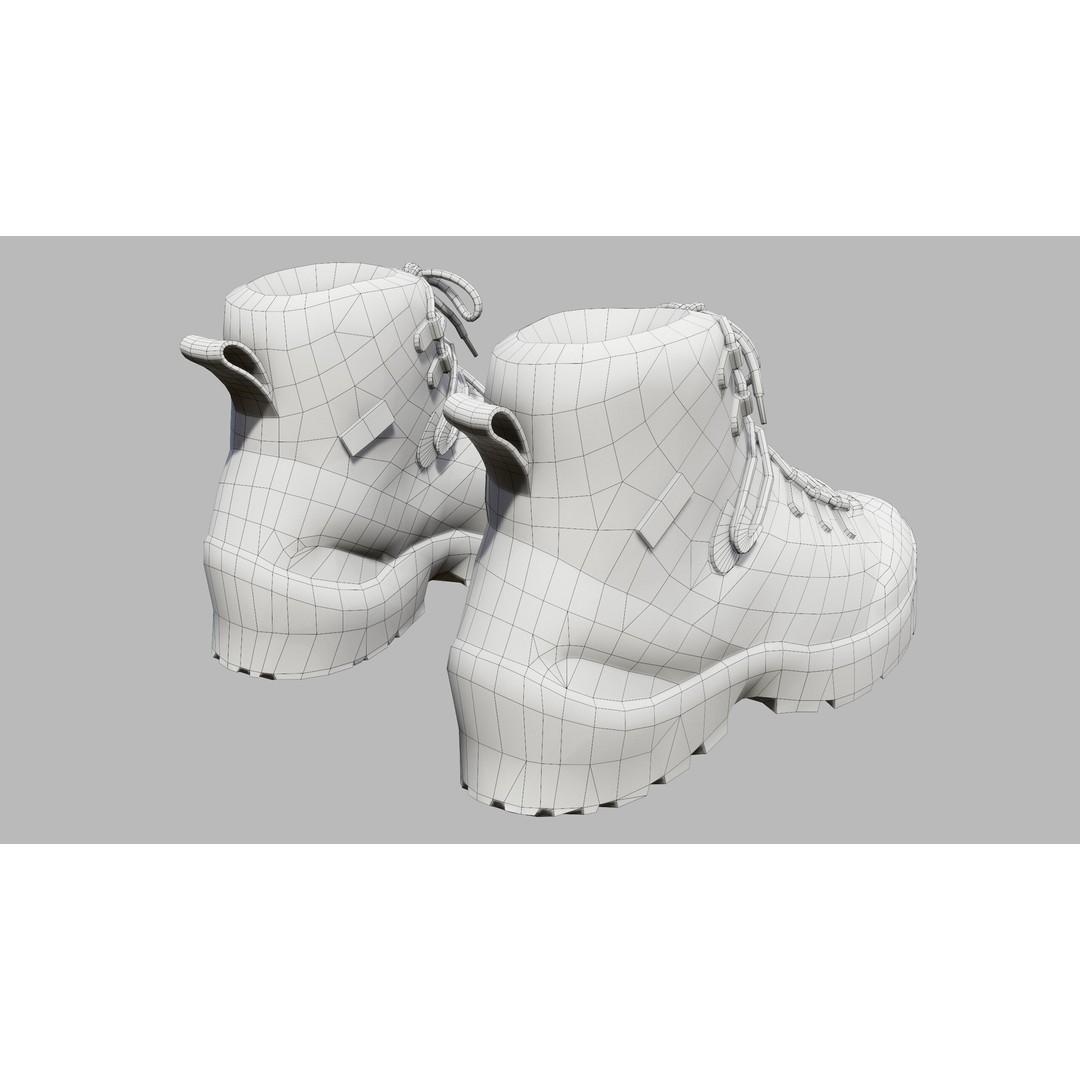 Tactical Boots 3D Model – Low Poly Game-Ready PBR Asset, FBX, OBJ - View 18