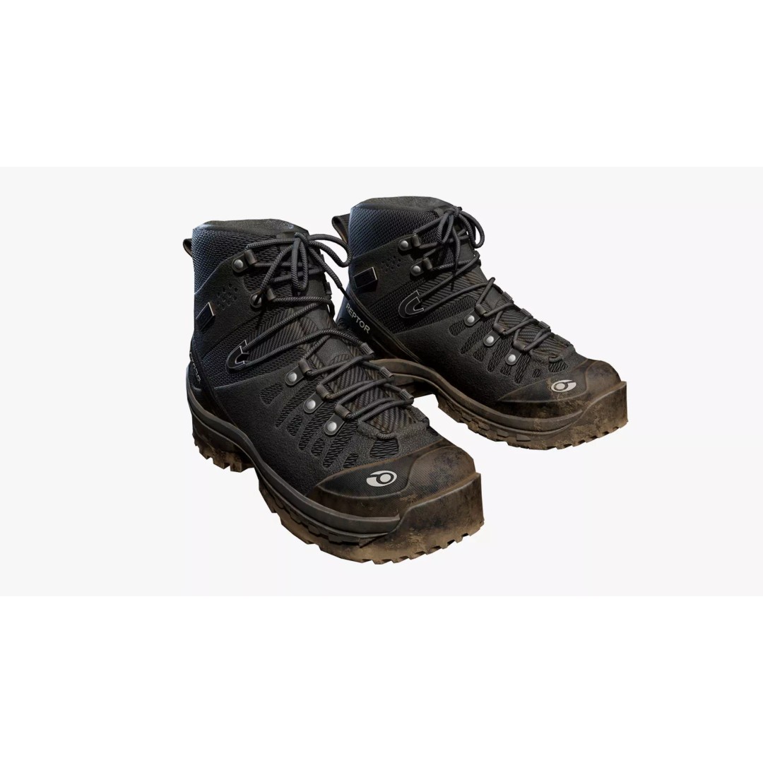 Tactical Boots 3D Model – Low Poly Game-Ready PBR Asset, FBX, OBJ - View 2