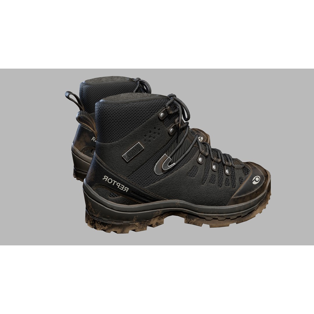 Tactical Boots 3D Model – Low Poly Game-Ready PBR Asset, FBX, OBJ - View 5