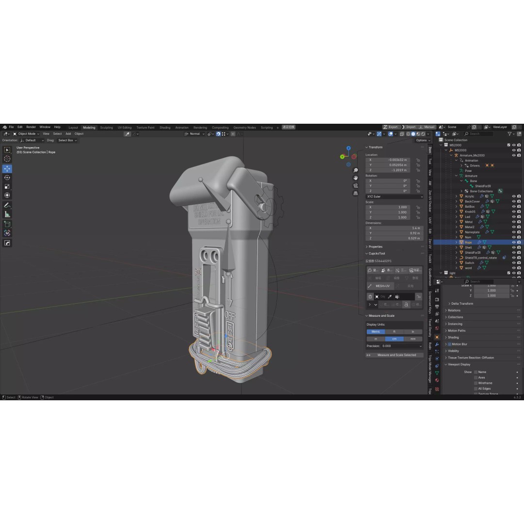 MS-2000 M2 Strobe Marker Light 3D Model – High Poly Game Asset, Blender