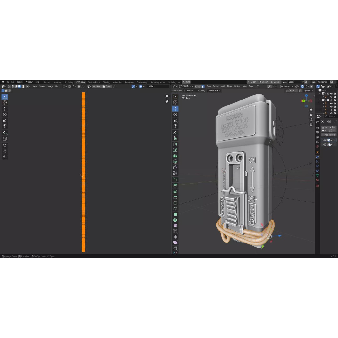 MS-2000 M2 Strobe Marker Light 3D Model – High Poly Game Asset, Blender - View 17