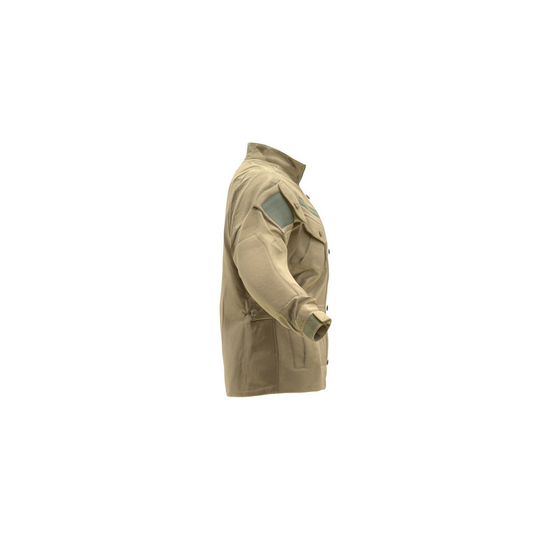 Jacket 3D Model – Low Poly Rigged Military Outfit, FBX, Blender - View 9