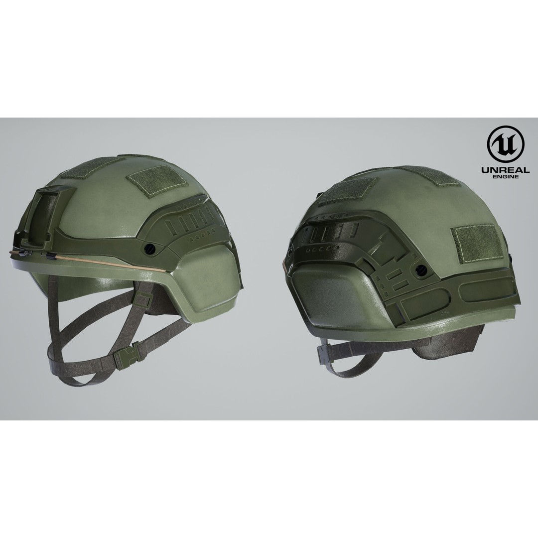 Helmet 3D Model – Low Poly Game-Ready Armor for Unity & Unreal - View 11