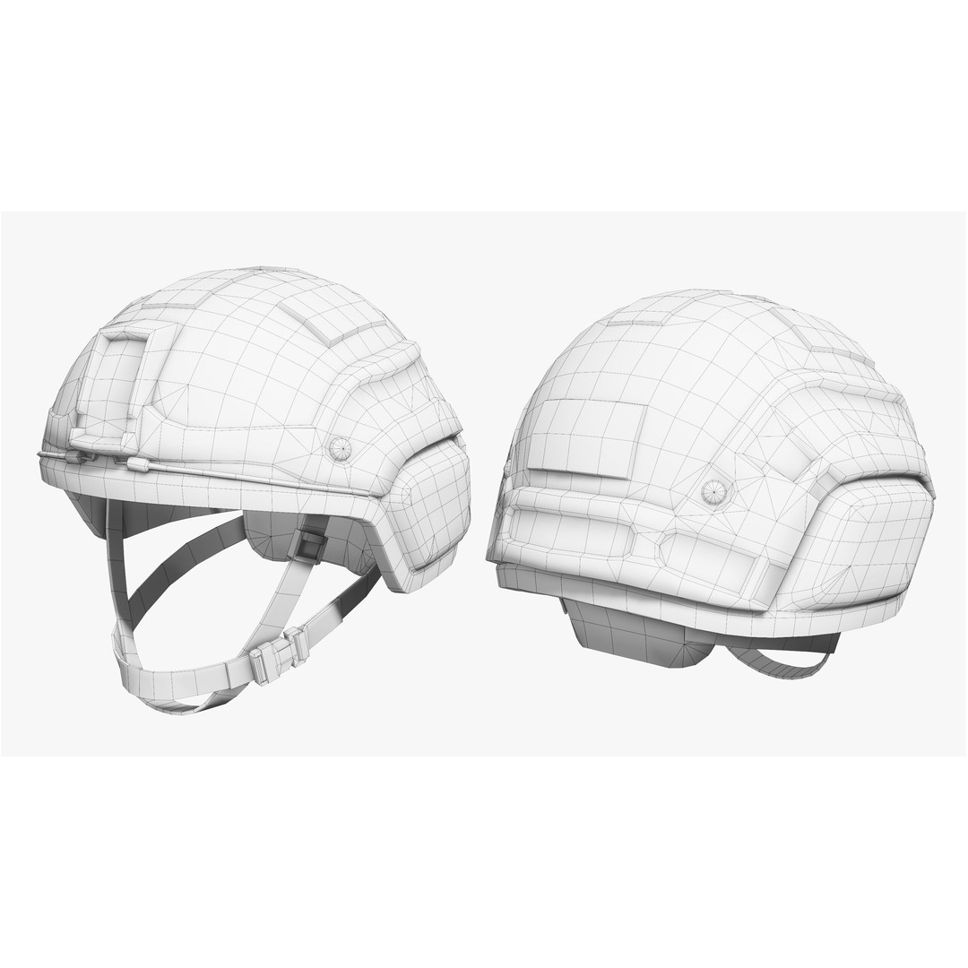Helmet 3D Model – Low Poly Game-Ready Armor for Unity & Unreal - View 12