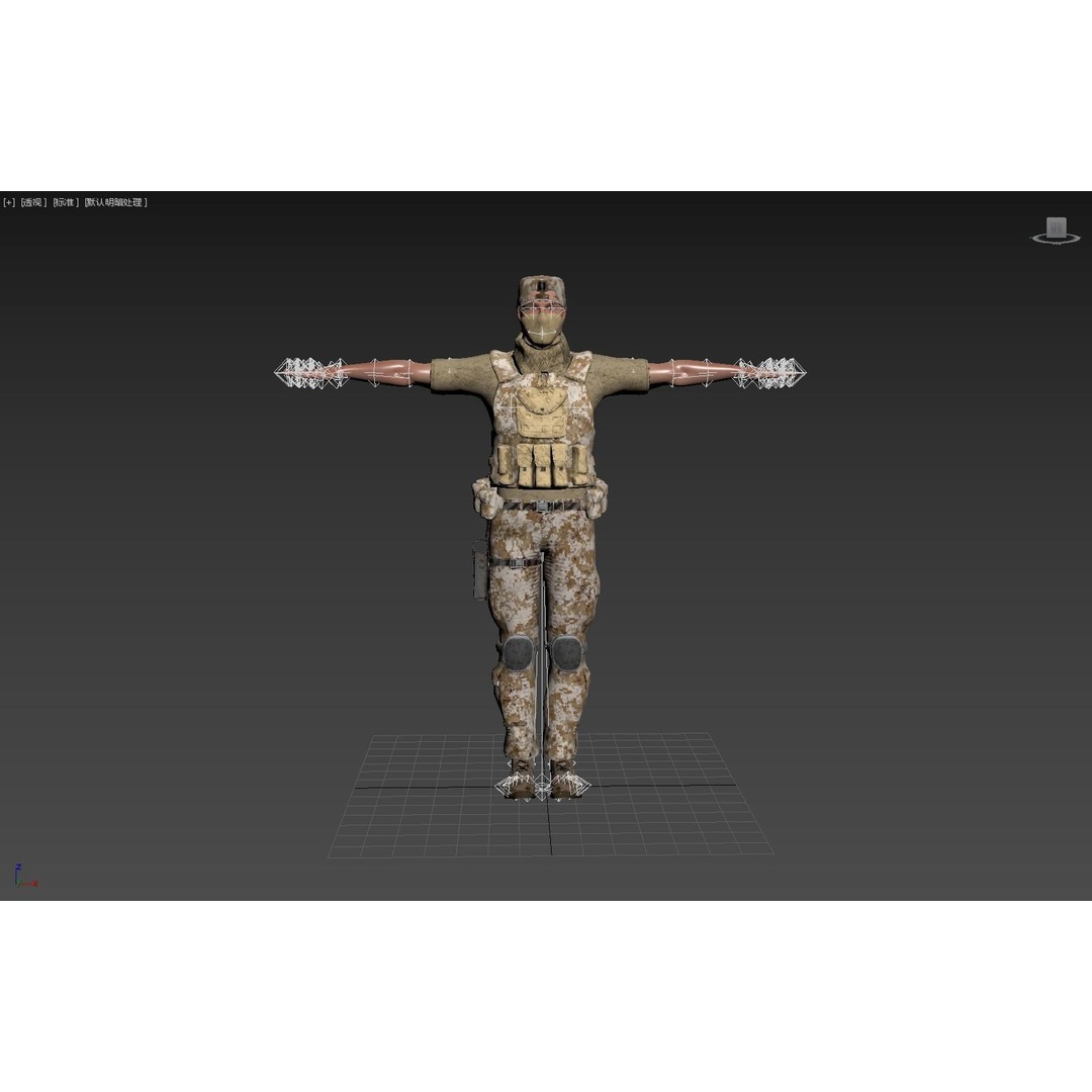 Soldier 3D Model – Rigged Low-Poly Character, FBX, OBJ