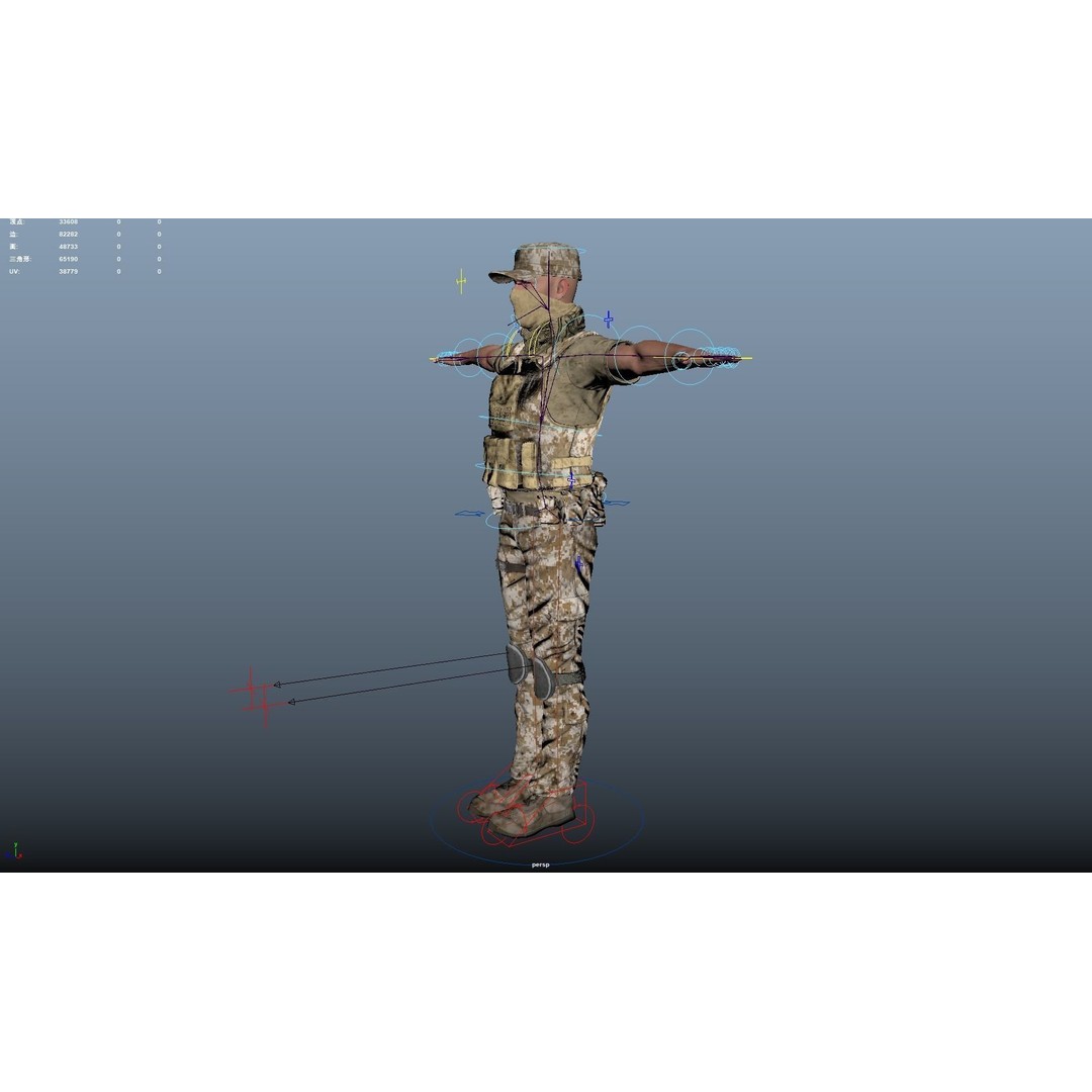 Soldier 3D Model – Rigged Low-Poly Character, FBX, OBJ - View 10
