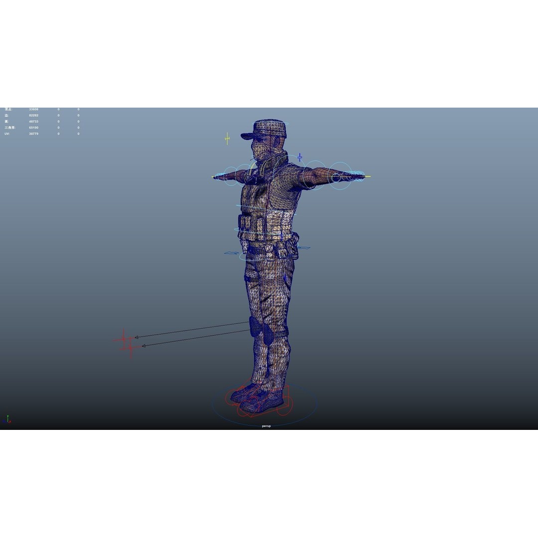 Soldier 3D Model – Rigged Low-Poly Character, FBX, OBJ - View 11