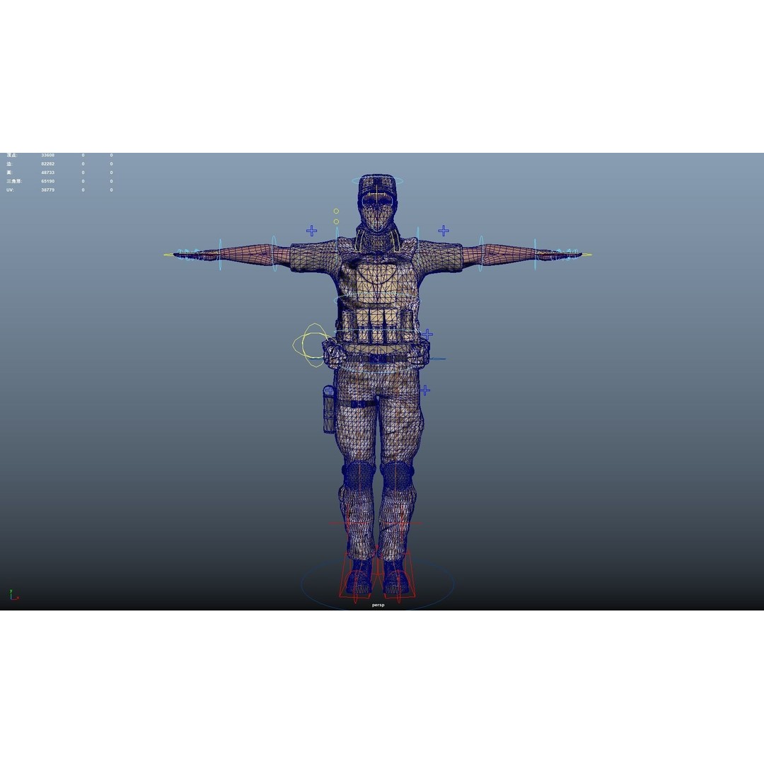 Soldier 3D Model – Rigged Low-Poly Character, FBX, OBJ - View 9