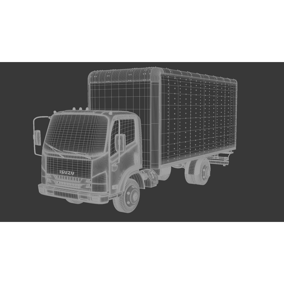 ISUZU Truck 3D Model – Rigged Vehicle with Multi-Format Support - View 10
