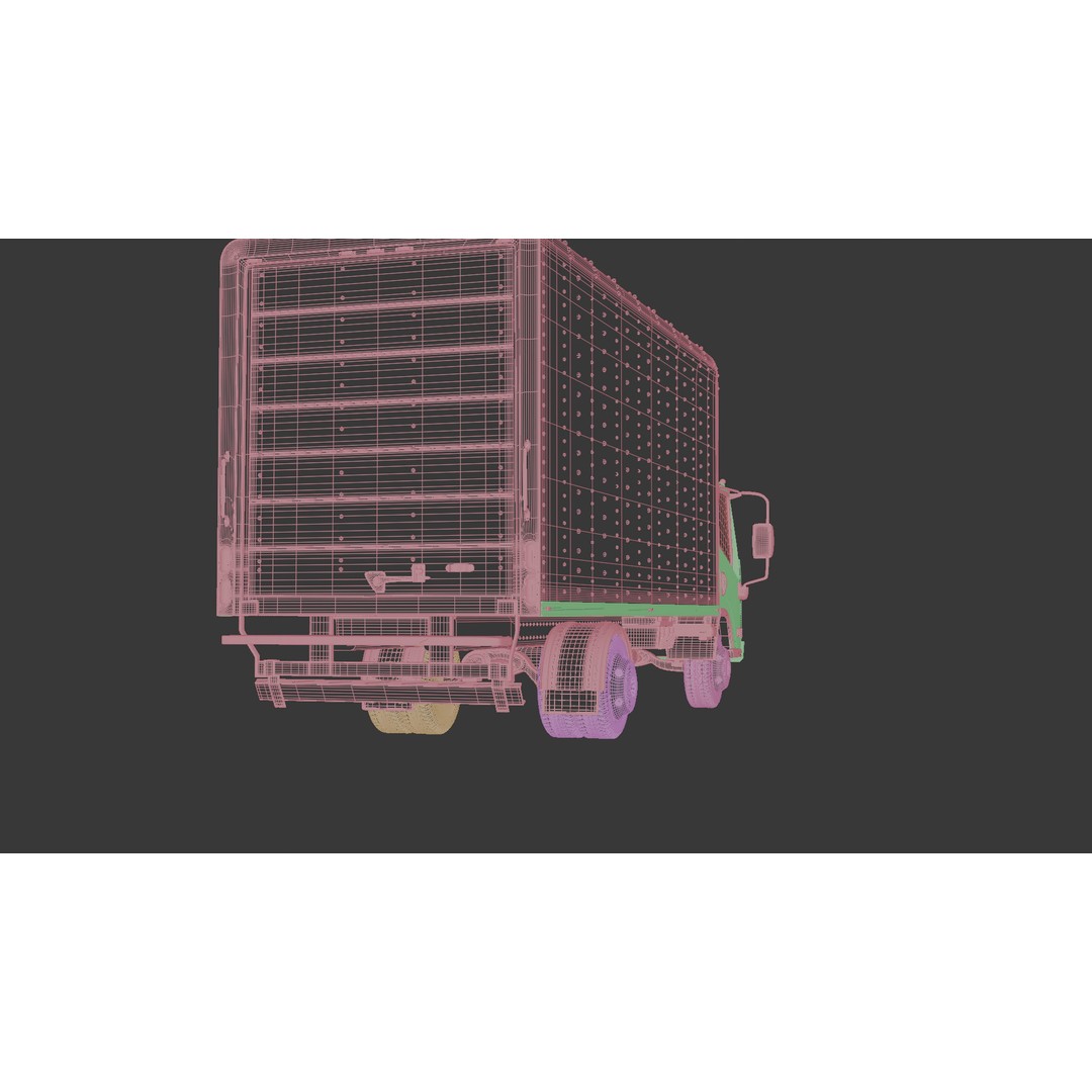 ISUZU Truck 3D Model – Rigged Vehicle with Multi-Format Support - View 11