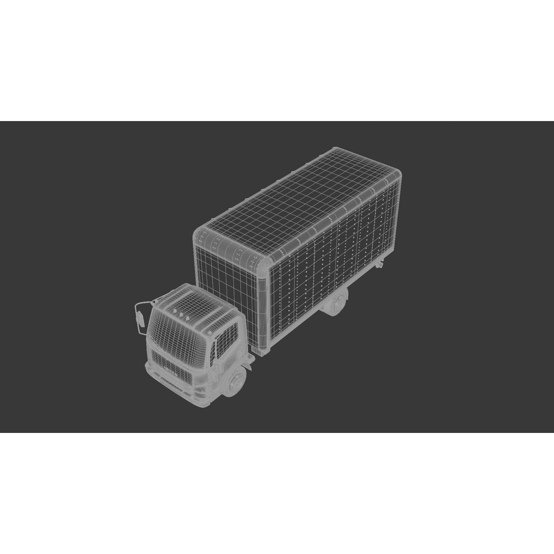 ISUZU Truck 3D Model – Rigged Vehicle with Multi-Format Support - View 12