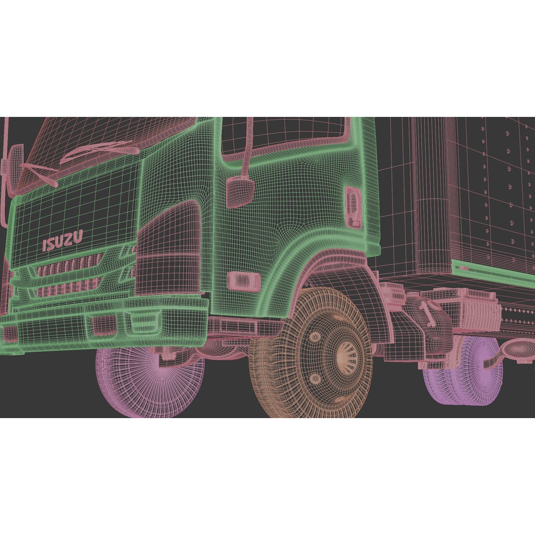ISUZU Truck 3D Model – Rigged Vehicle with Multi-Format Support - View 13