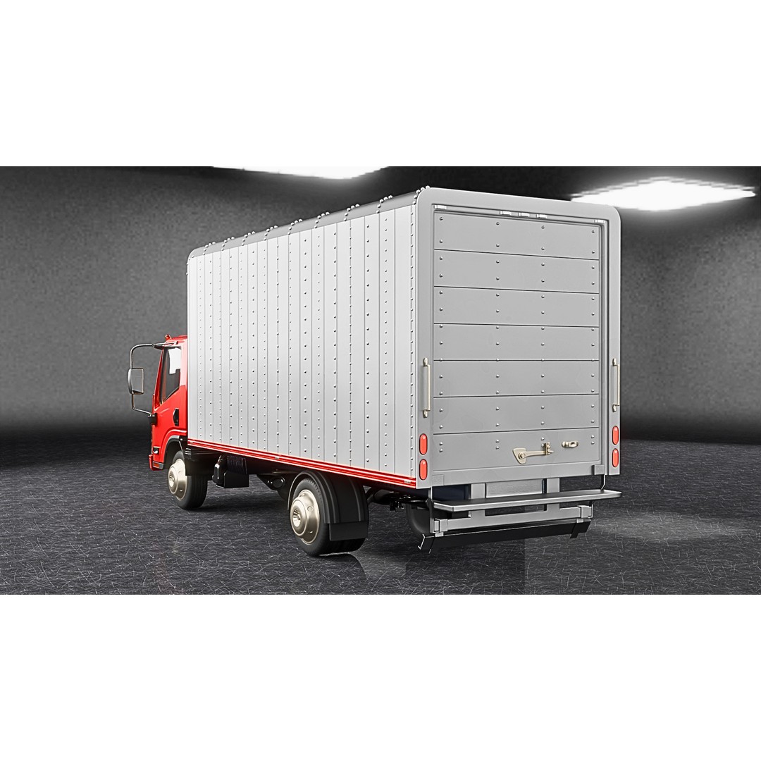 ISUZU Truck 3D Model – Rigged Vehicle with Multi-Format Support - View 4