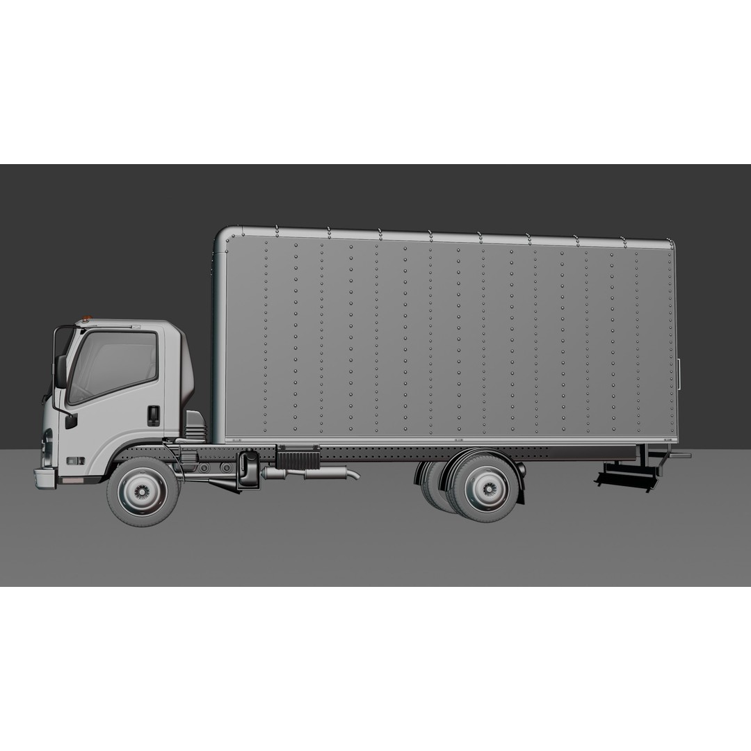 ISUZU Truck 3D Model – Rigged Vehicle with Multi-Format Support - View 6