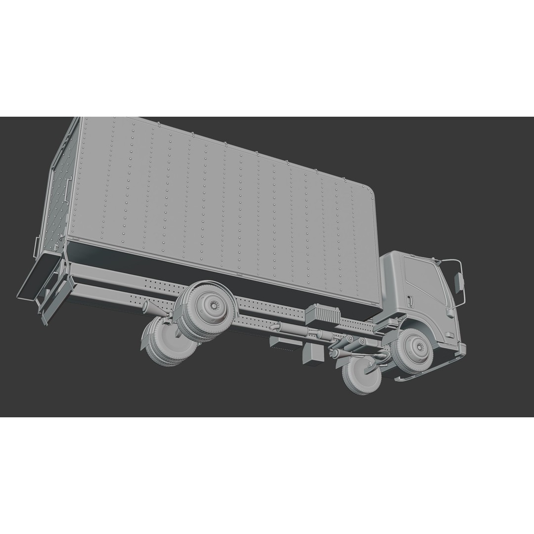 ISUZU Truck 3D Model – Rigged Vehicle with Multi-Format Support - View 8