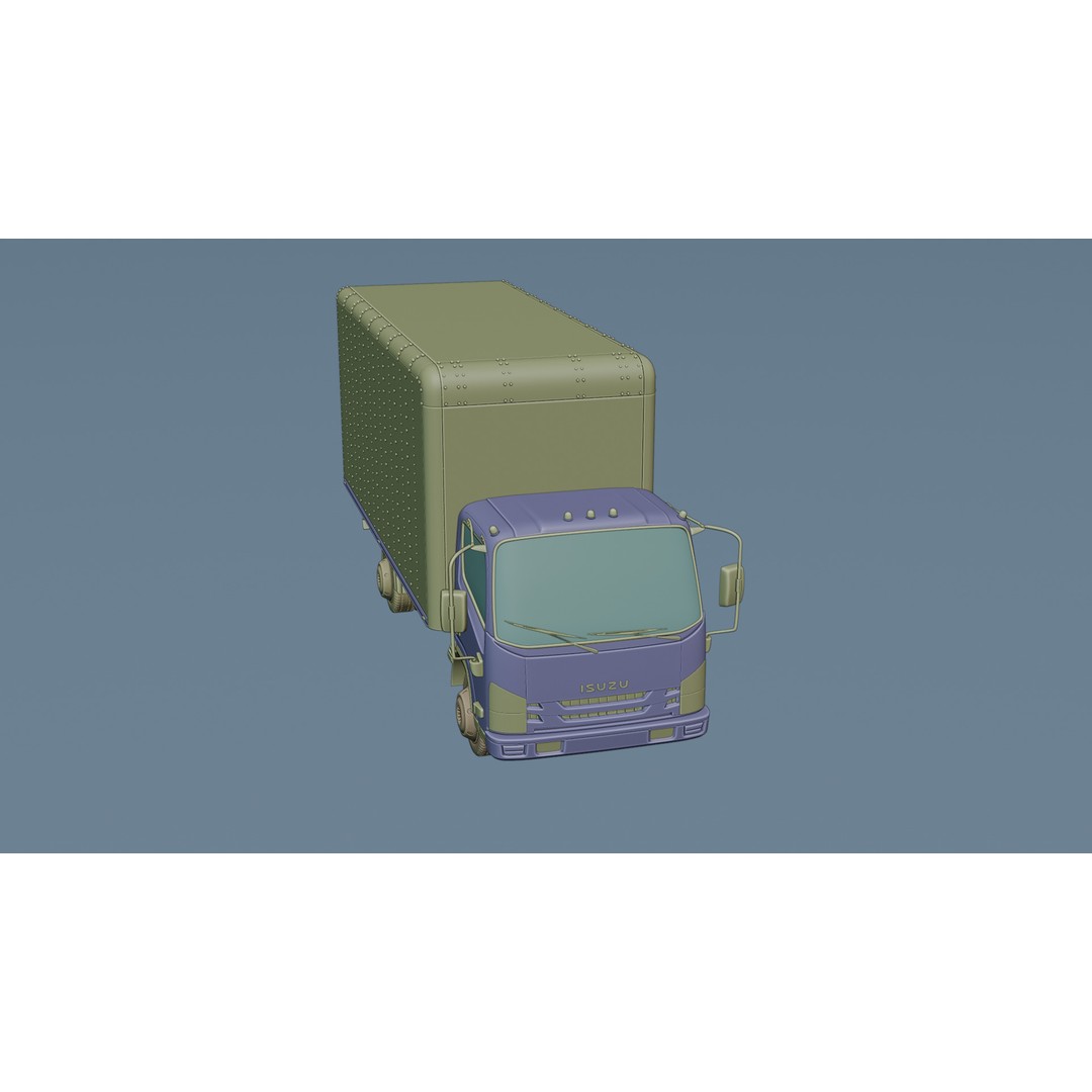 ISUZU Truck 3D Model – Rigged Vehicle with Multi-Format Support - View 9