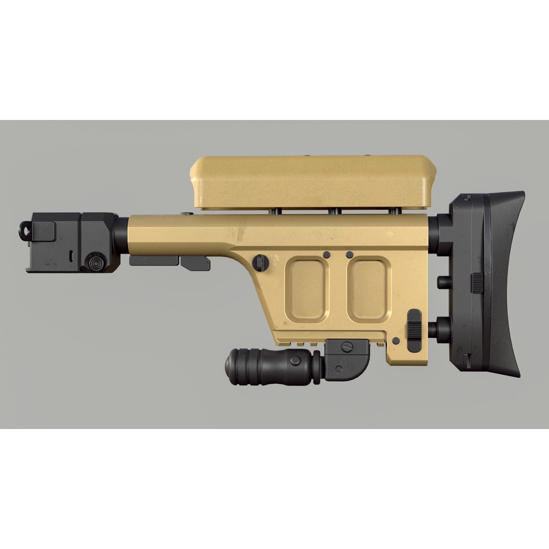 Haenel RS9 3D Model – Low Poly Game Ready Rifle, FBX - View 19
