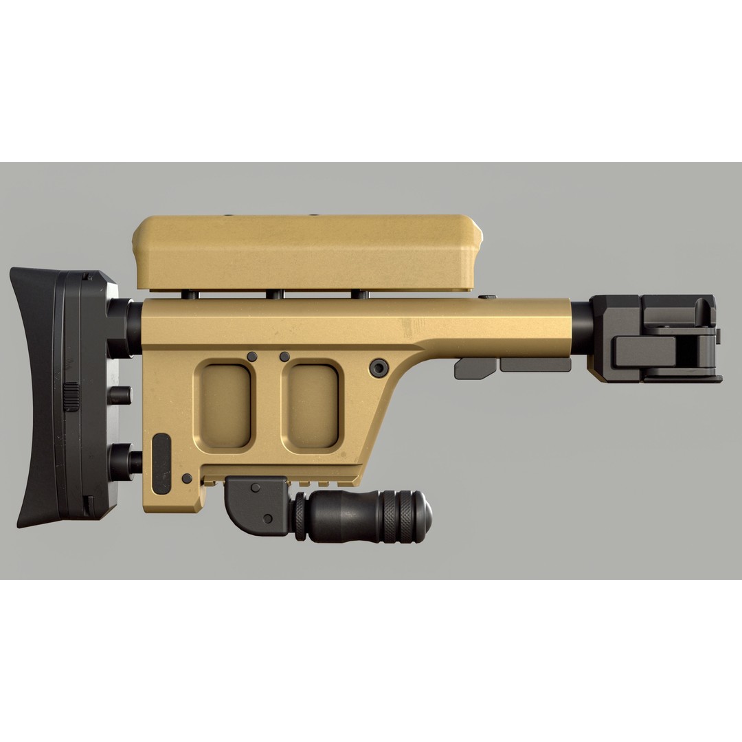 Haenel RS9 3D Model – Low Poly Game Ready Rifle, FBX - View 20