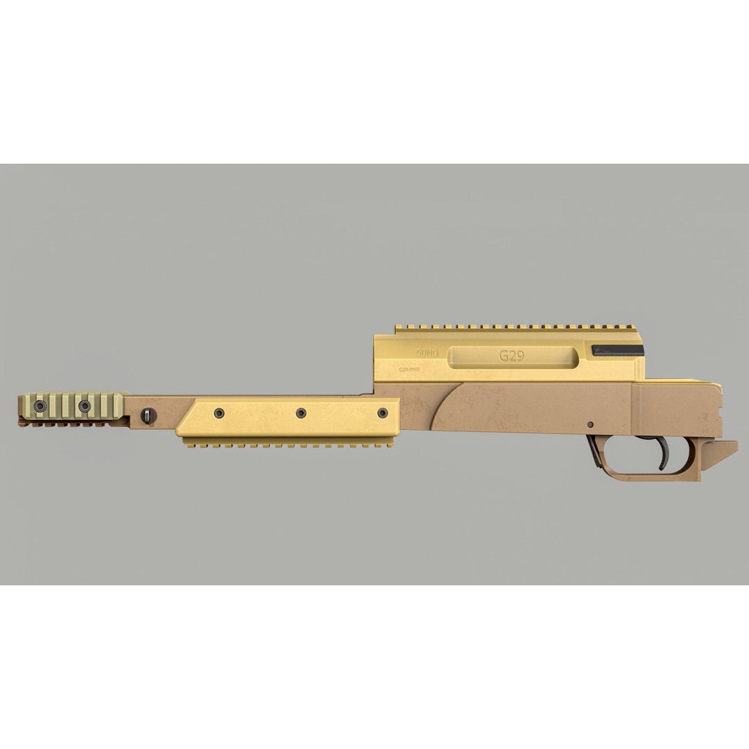 Haenel RS9 3D Model – Low Poly Game Ready Rifle, FBX - View 31