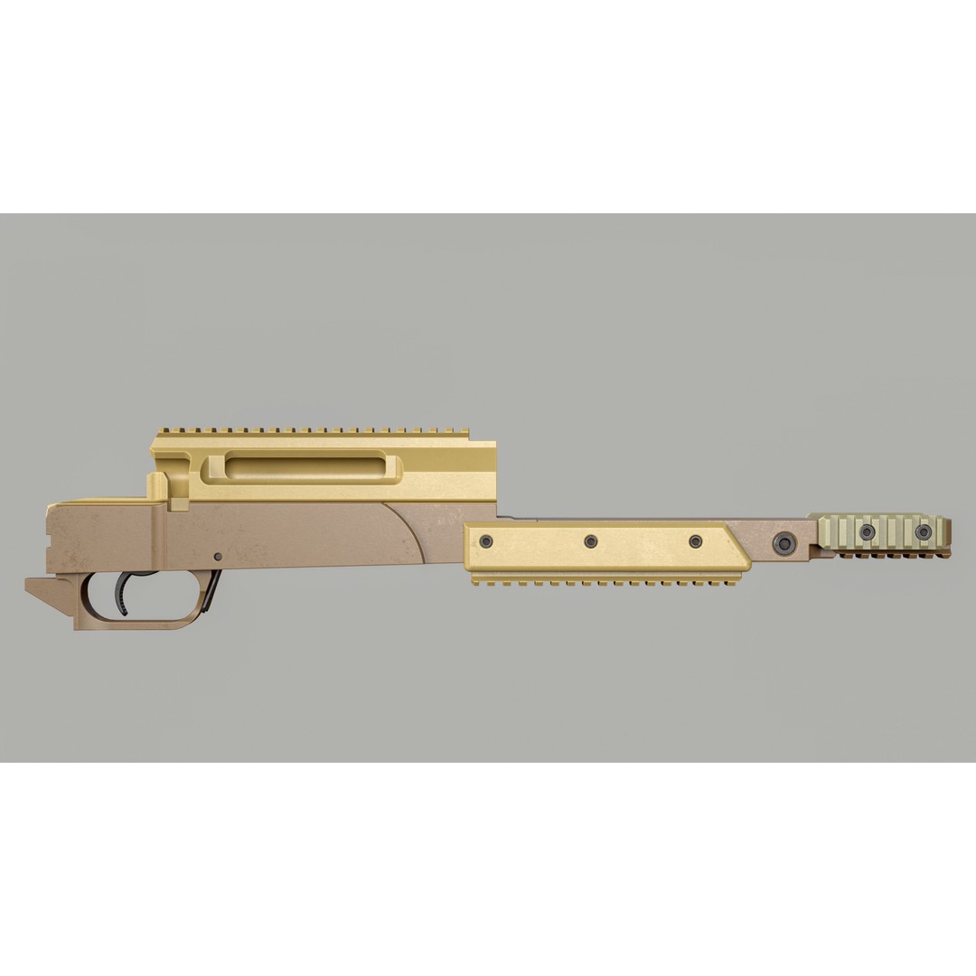 Haenel RS9 3D Model – Low Poly Game Ready Rifle, FBX - View 32