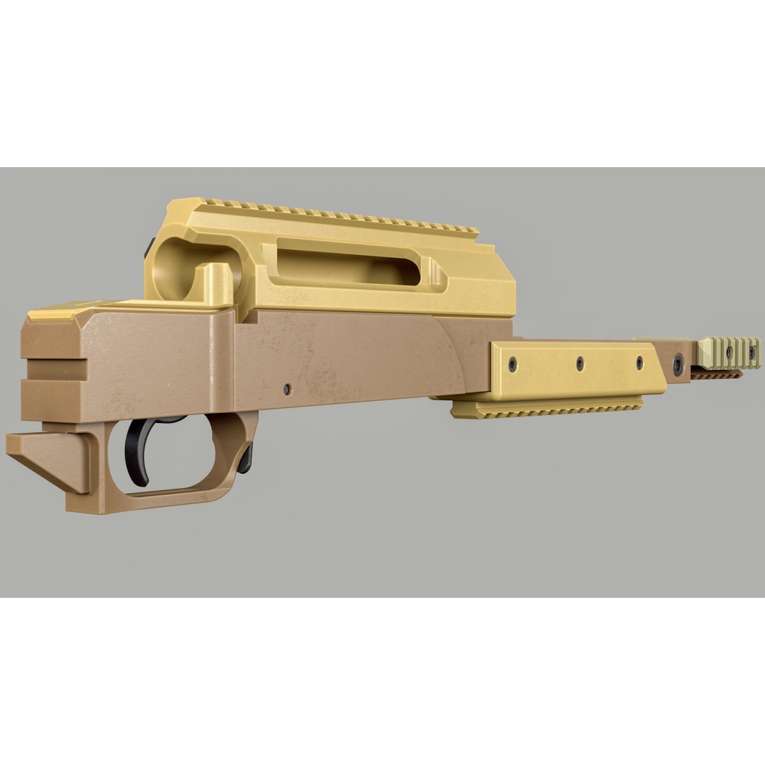 Haenel RS9 3D Model – Low Poly Game Ready Rifle, FBX - View 33