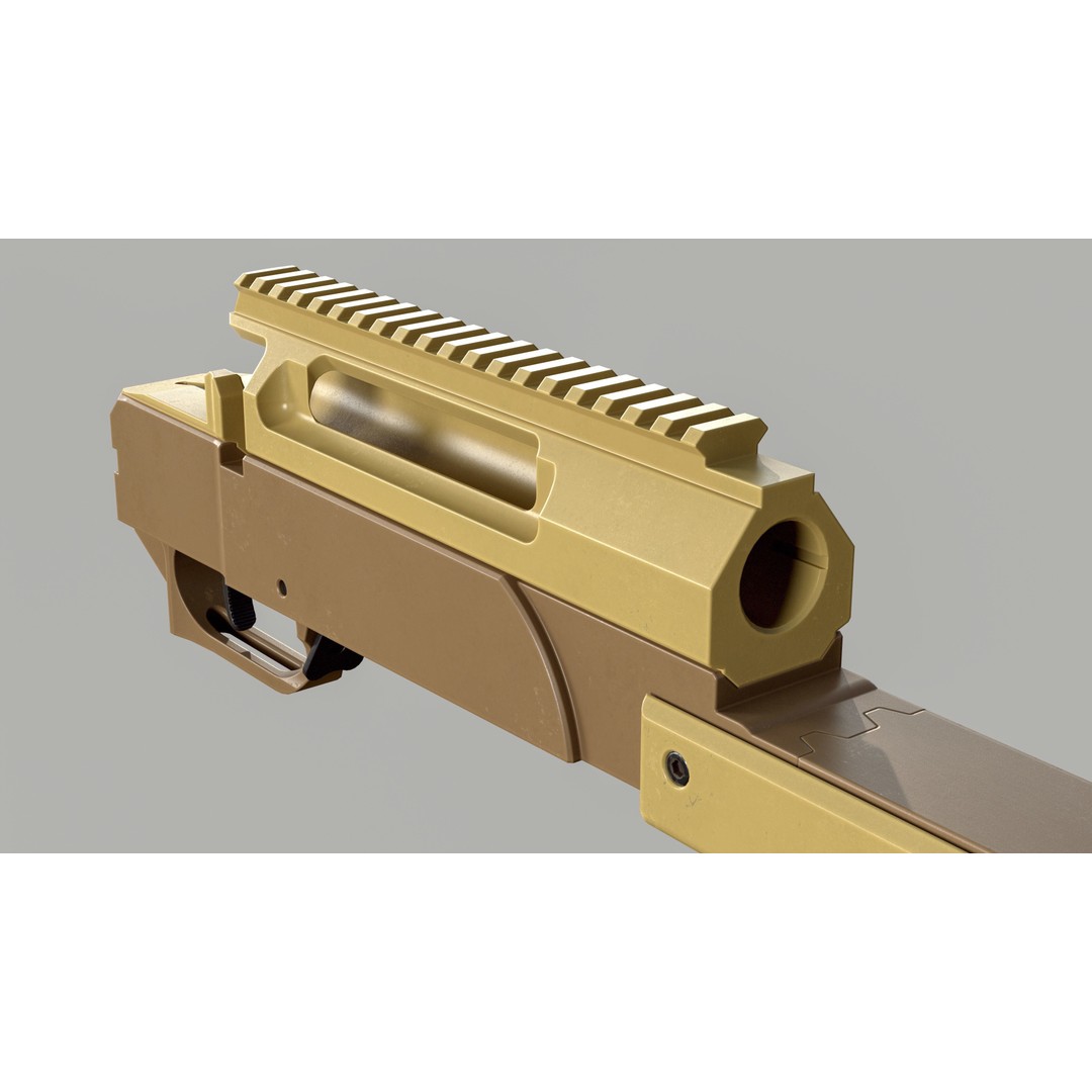 Haenel RS9 3D Model – Low Poly Game Ready Rifle, FBX - View 34