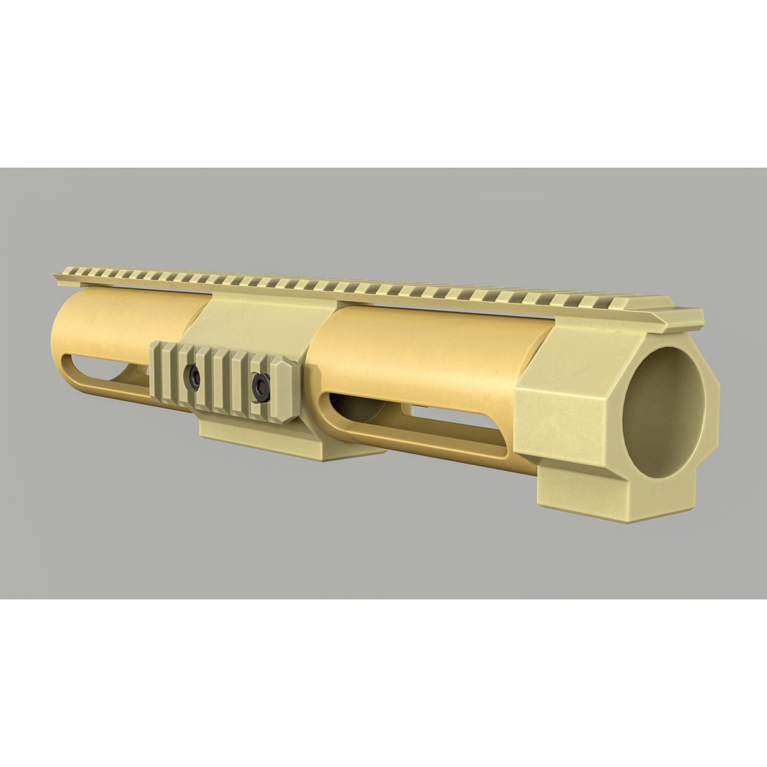 Haenel RS9 3D Model – Low Poly Game Ready Rifle, FBX - View 48