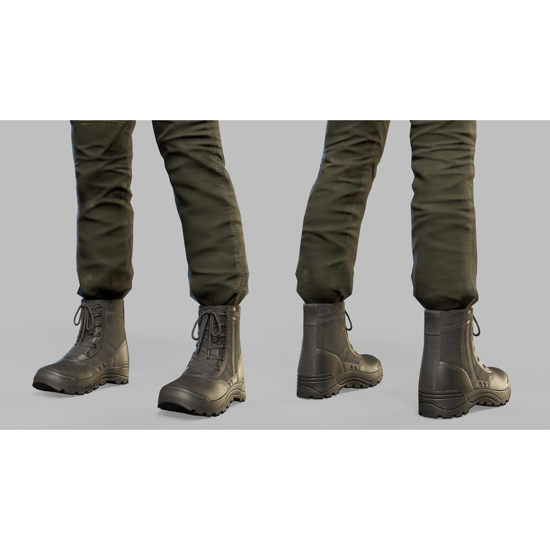 Modern US Soldier 3D Model – Low Poly Game-Ready Character, FBX, Blender - View 23