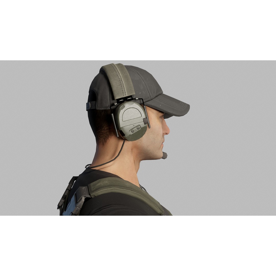 Modern US Soldier 3D Model – Low Poly Game-Ready Character, FBX, Blender - View 5