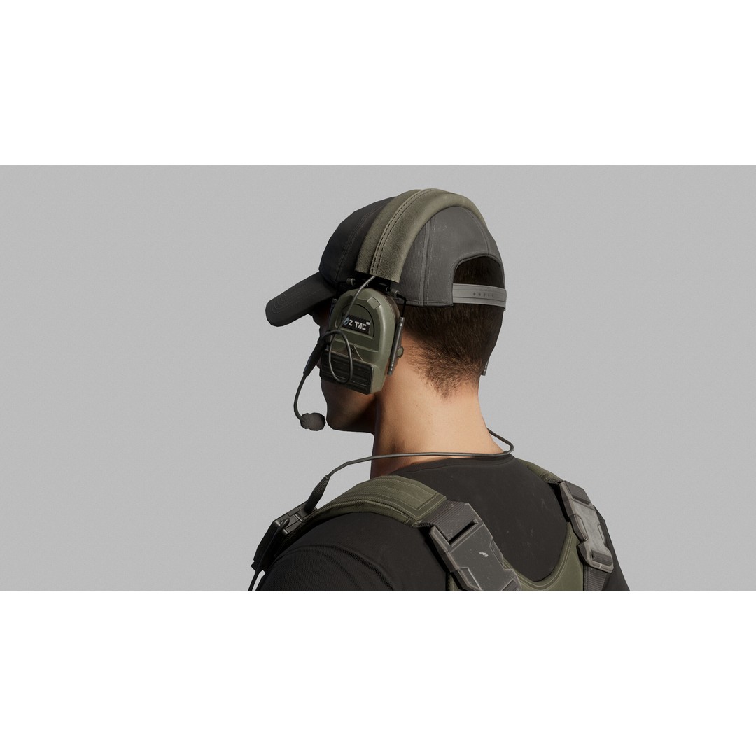 Modern US Soldier 3D Model – Low Poly Game-Ready Character, FBX, Blender - View 7