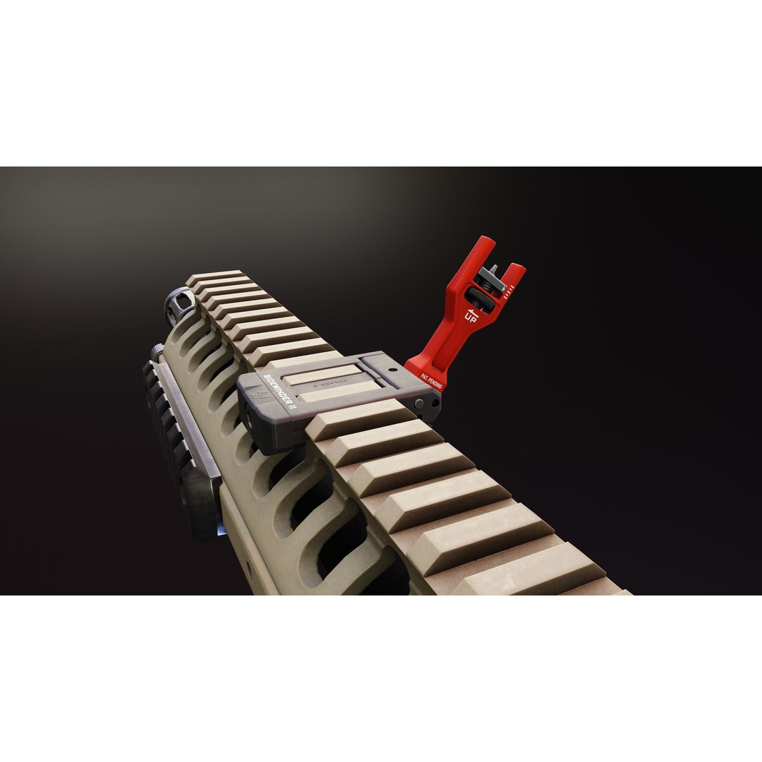Sidewinder 2 BUIS Sights 3D Model – Low Poly PBR Asset, FBX