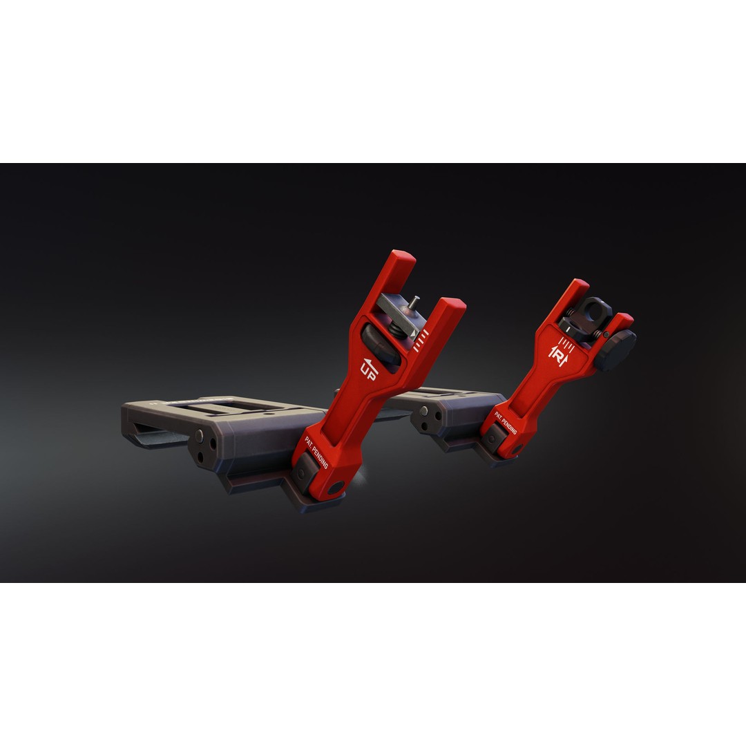 Sidewinder 2 BUIS Sights 3D Model – Low Poly PBR Asset, FBX - View 3