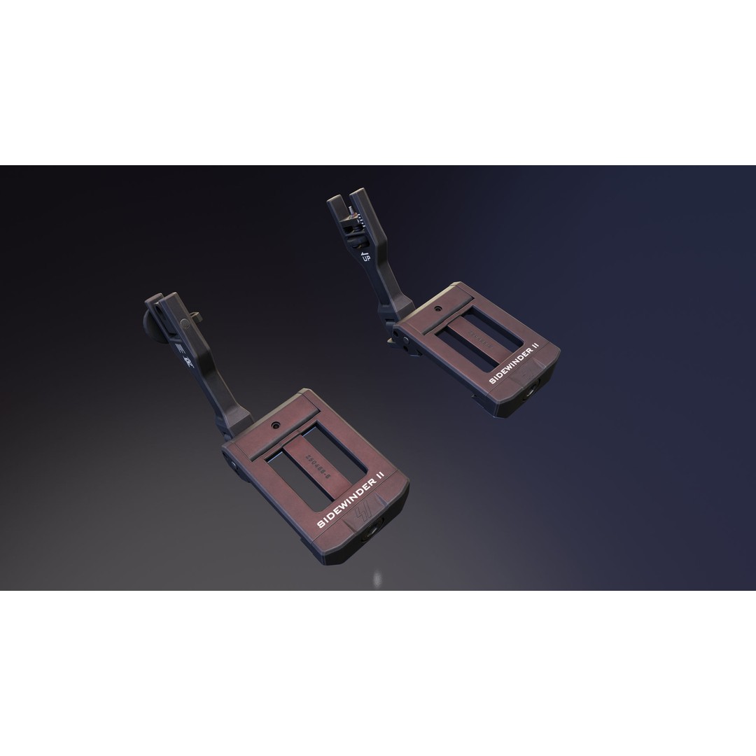 Sidewinder 2 BUIS Sights 3D Model – Low Poly PBR Asset, FBX - View 5