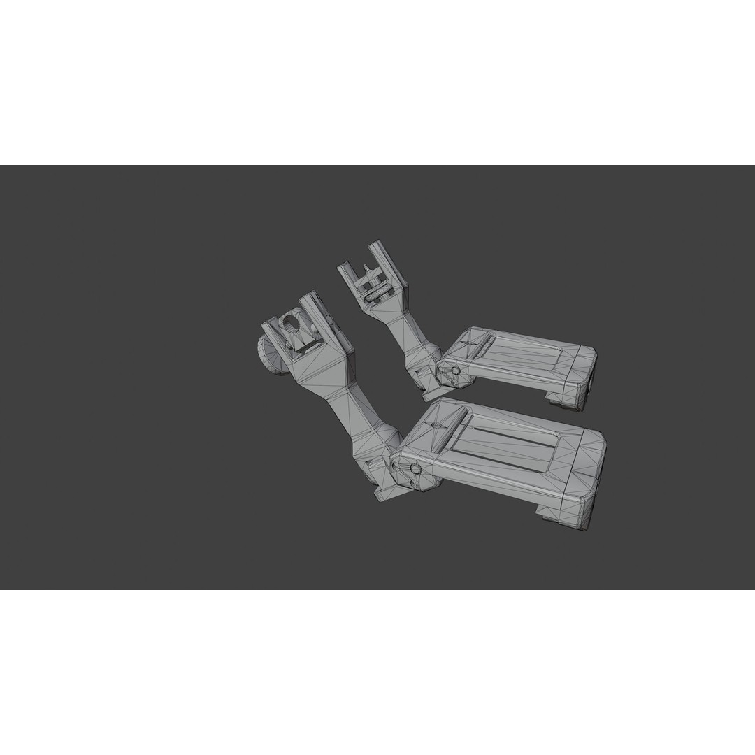 Sidewinder 2 BUIS Sights 3D Model – Low Poly PBR Asset, FBX - View 8