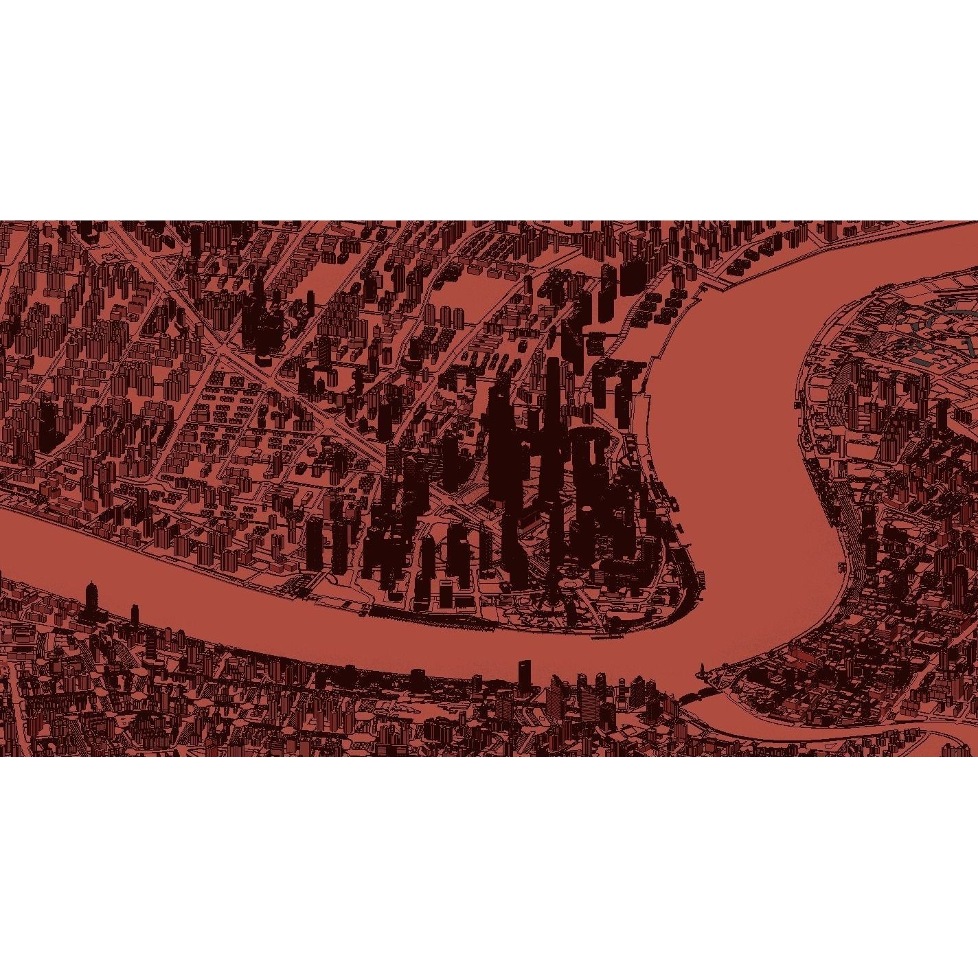 Shanghai Cityscape - High-Quality 3D Model